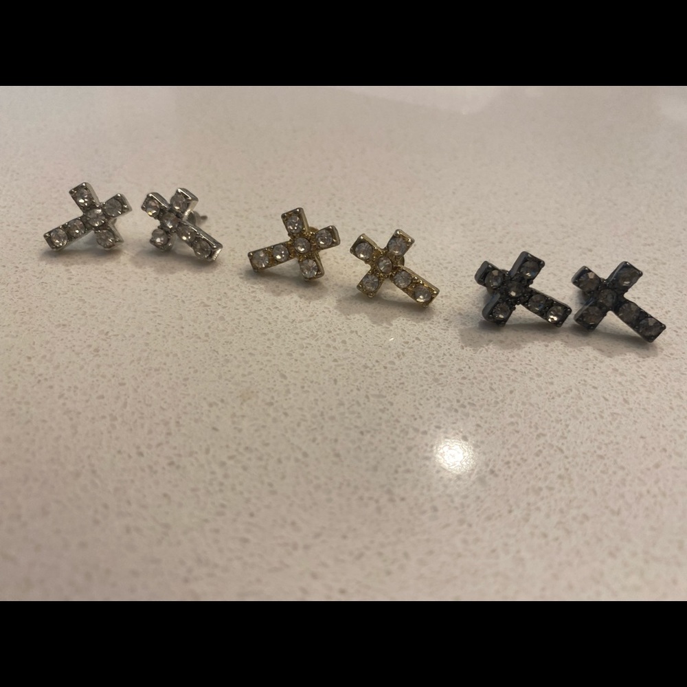 Cross Stud Earrings